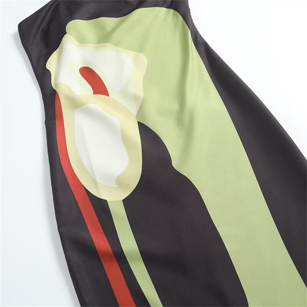 Elegant Strapless Multicolor Dress - Picture 5 of 8
